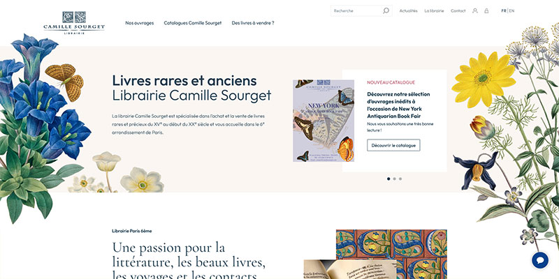 Création Site Internet LIBRAIRIE CAMILLE SOURGET